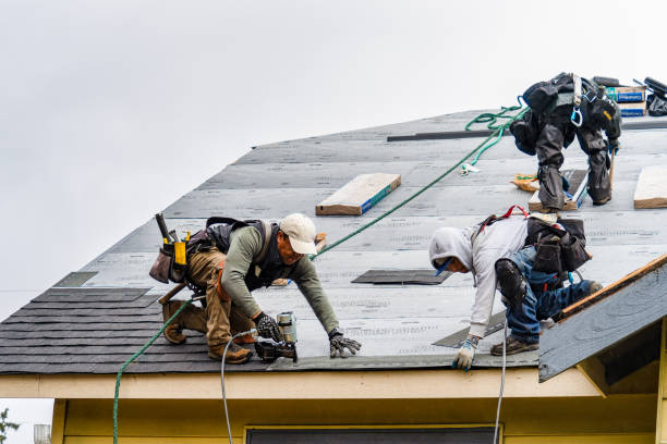 Professional Gutter Installation technician working in Turbeville, SC